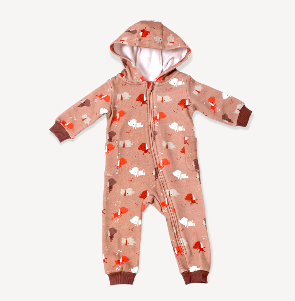 Yoga Dog Fleece Zipper Jumpsuit