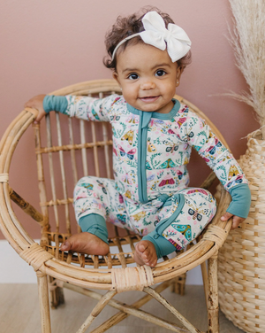 Kaleidoscope Blooms Bamboo Zippy Romper