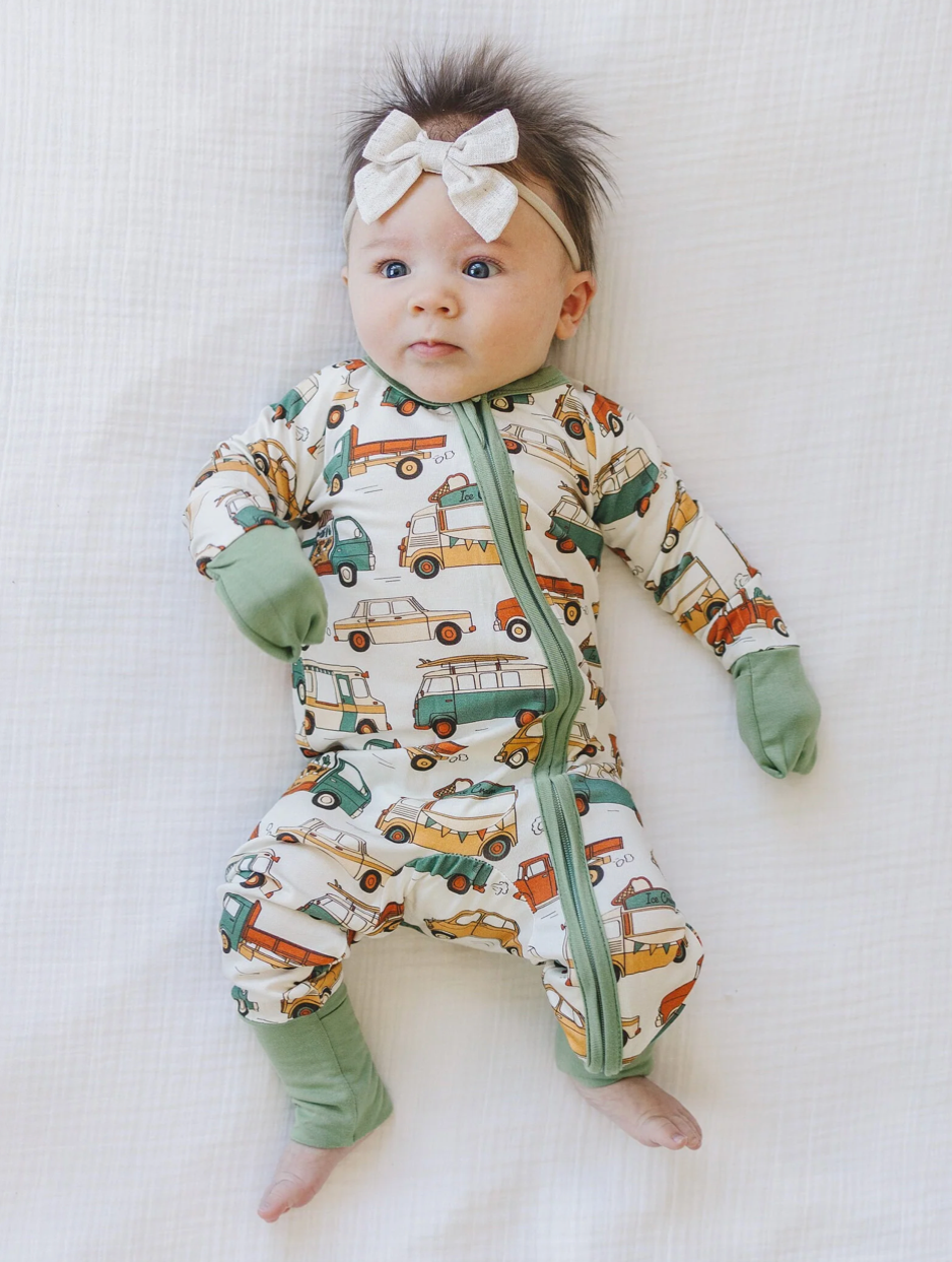 Cruisin' then Snoozin' Bamboo Zippy Romper