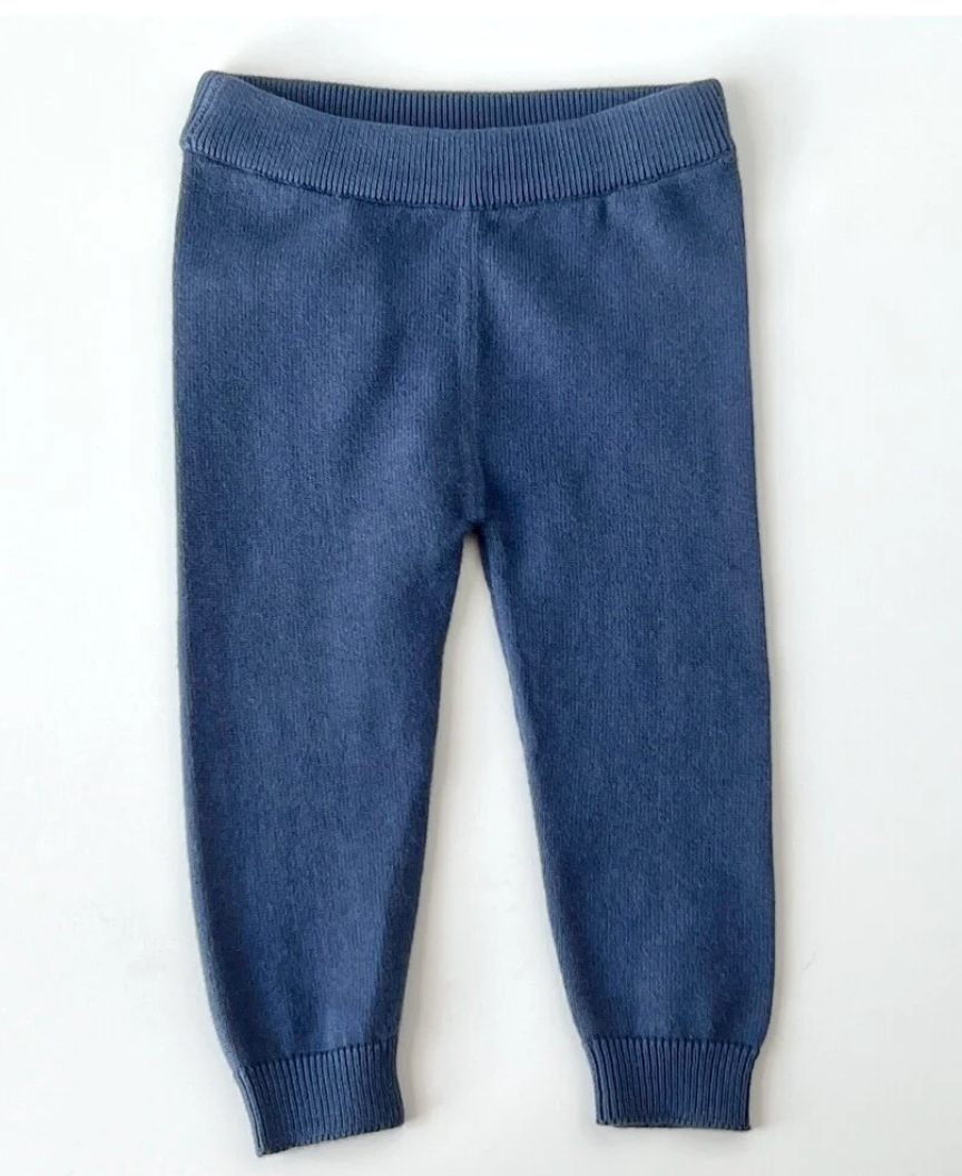 Heather Knit Leggings - Indigo