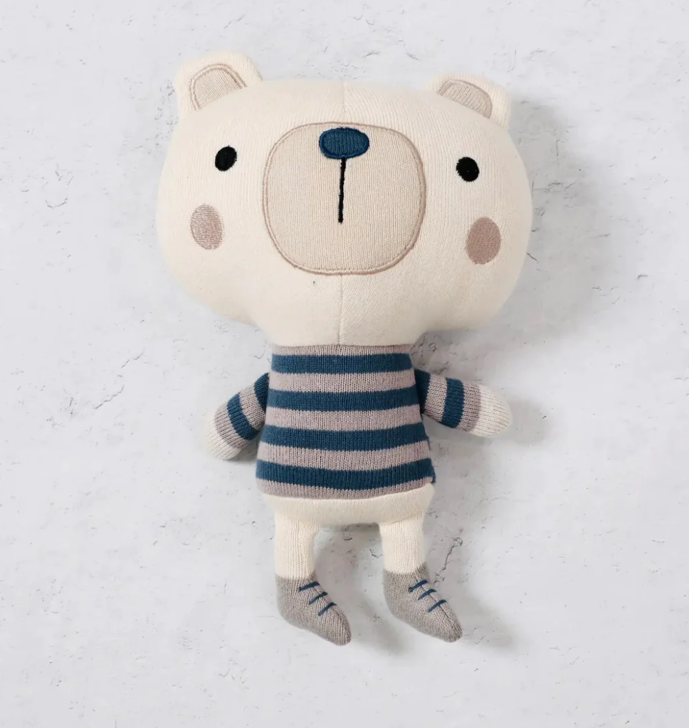 Frankie Bear Knit Stuffed Animal