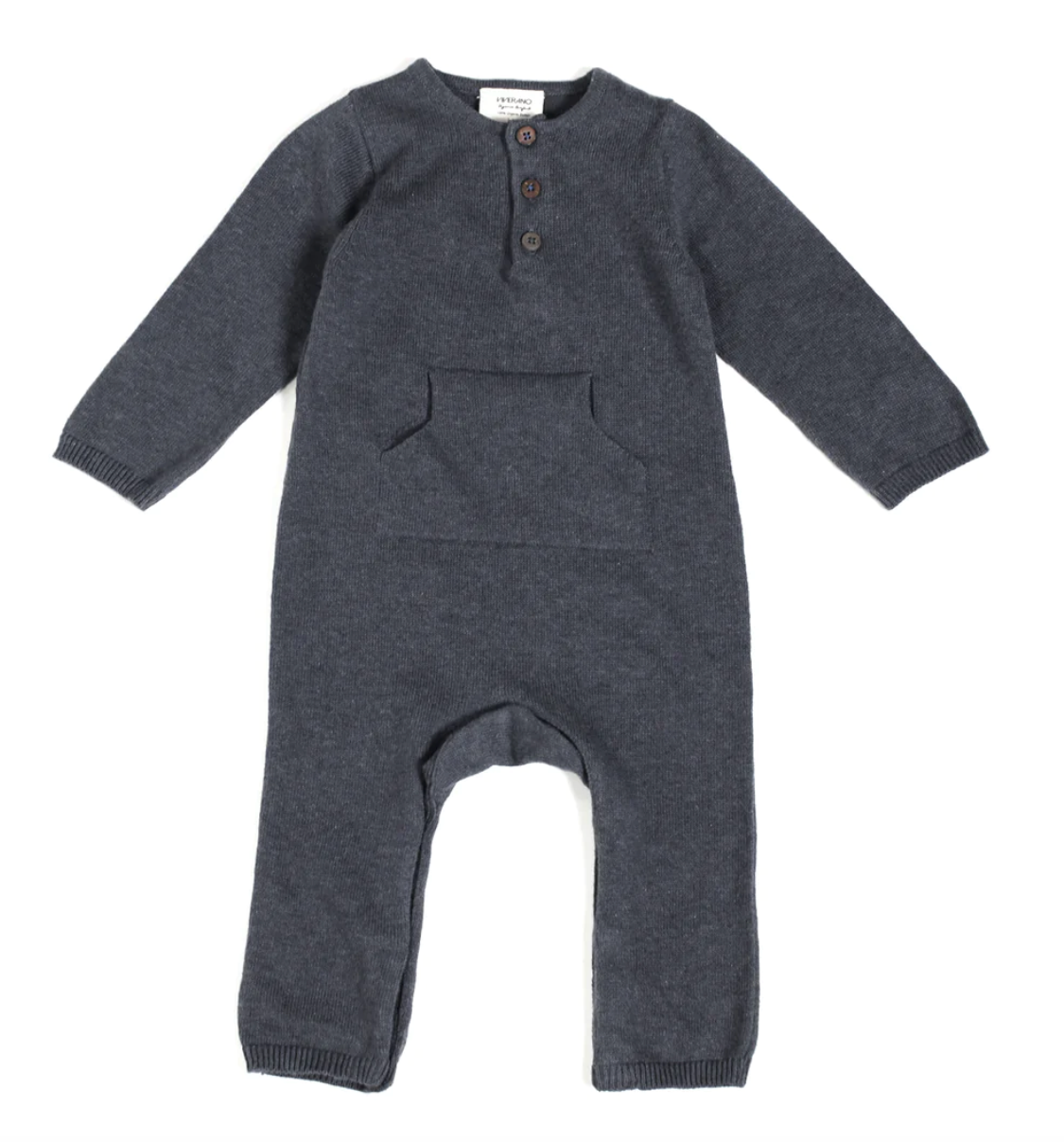 Milan Heather Knit Kangaroo Pocket Jumpsuit Romper