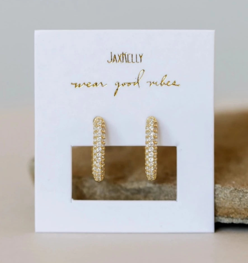 Pavé Hoops - Gold