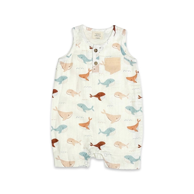 Whales Henley Romper