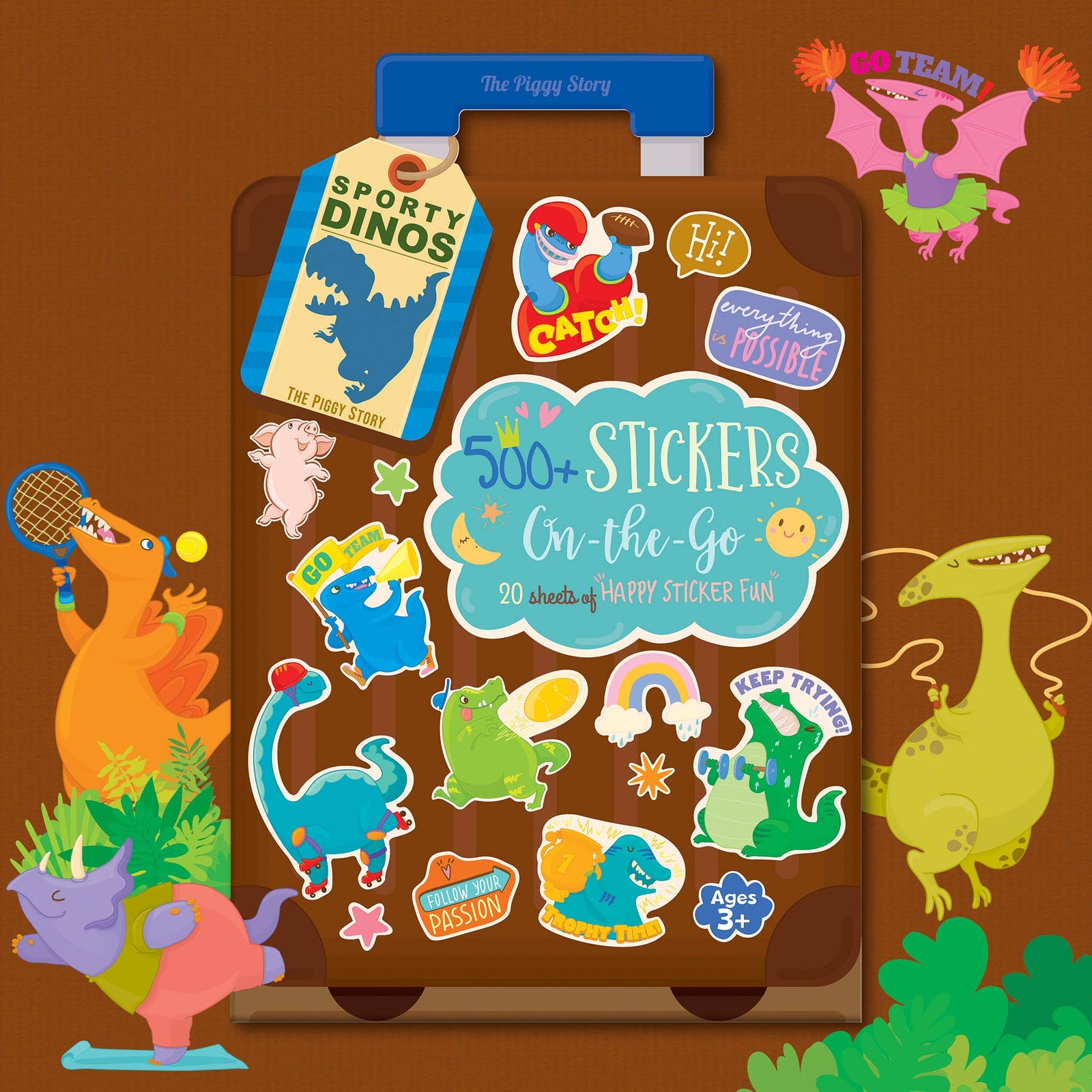 500+ Stickers On-the-Go Dinosaur World