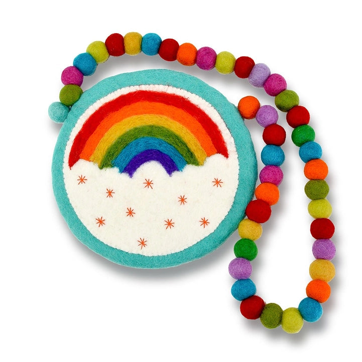 Hand Felted Purse - Rainbow