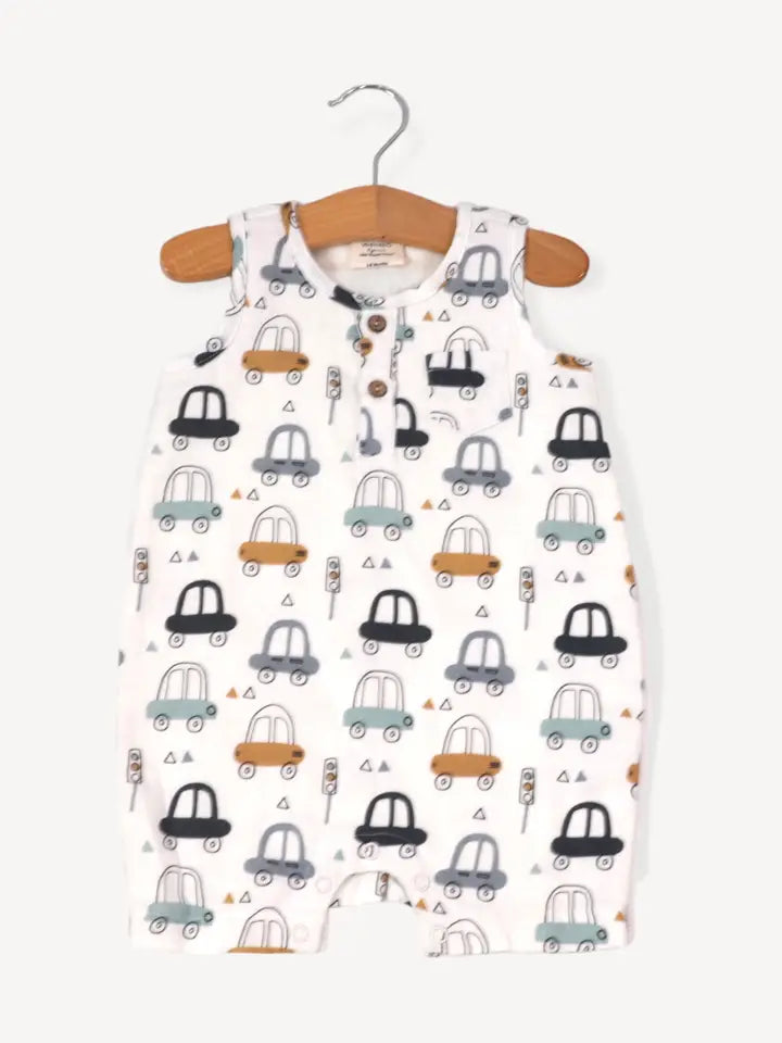 Cars Sleeveless Romper