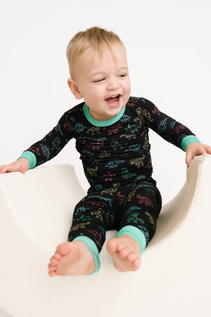 Neon Dino Bamboo Set