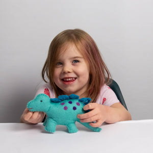 Felt Blue Baby Dinosaur
