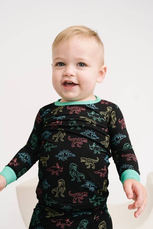 Neon Dino Bamboo Set