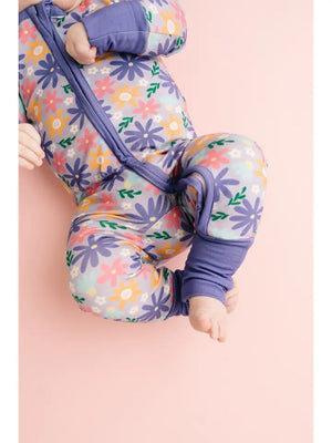 Lavender Blooms Bamboo Zippy Romper