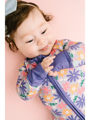 Lavender Blooms Bamboo Zippy Romper