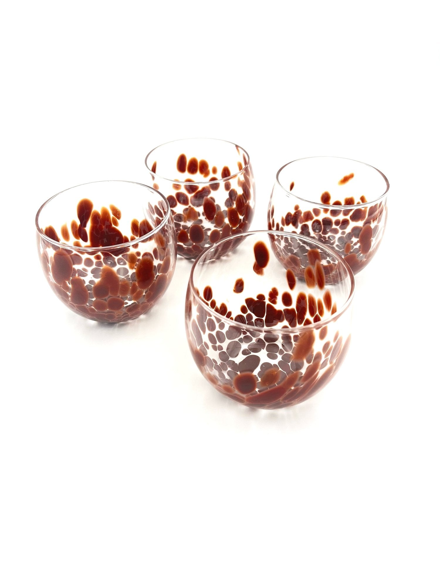 Hand Blown Wine Glass - Chocolate