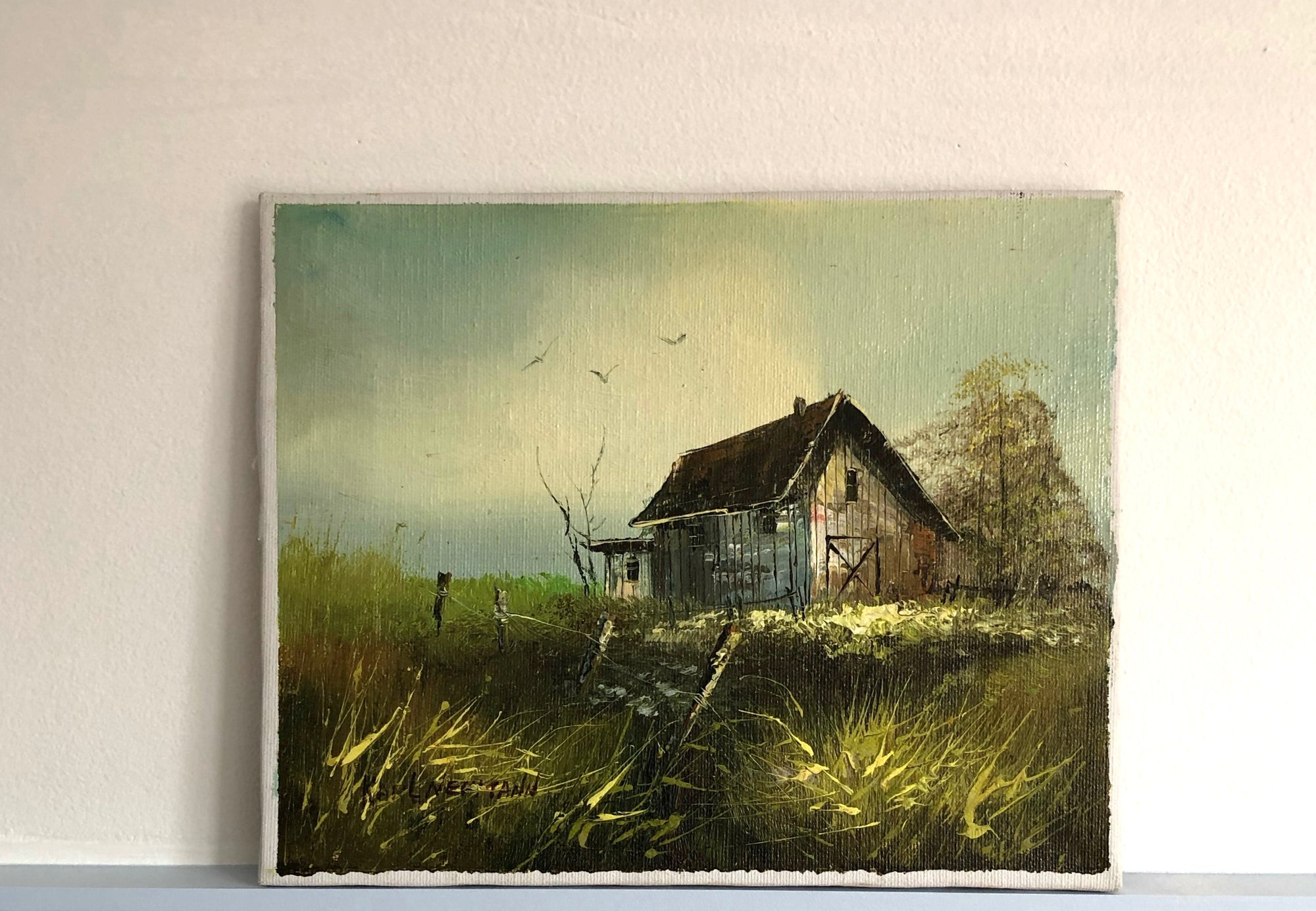 Farmhouse Painting - Karl Nuemann