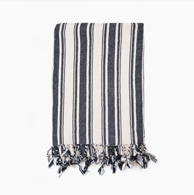 Striped Linen Blend Karakiz Peshmatel Towel