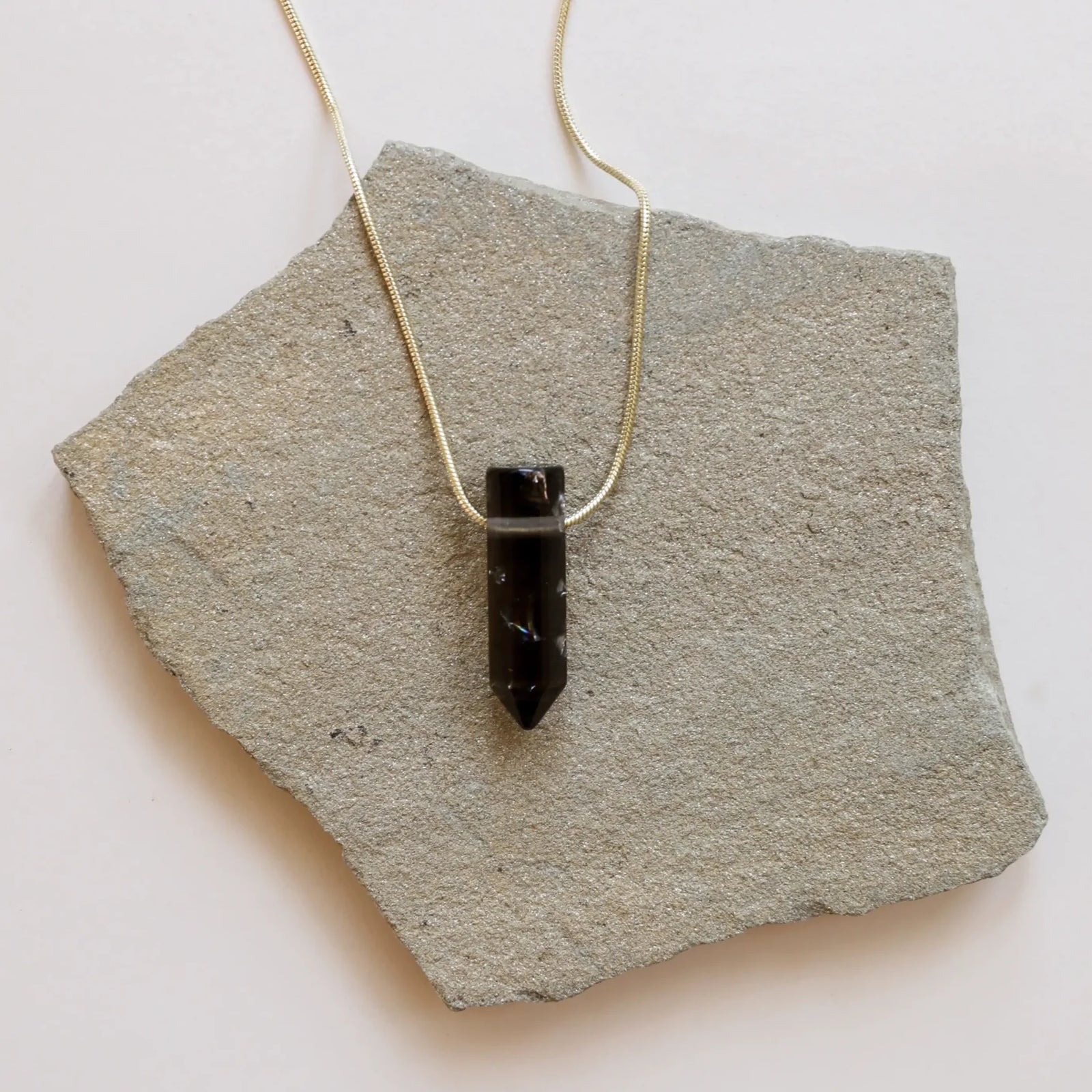 Smokey Quartz Point Necklace