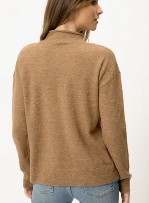 Elizabeth Mock Neck - Camel