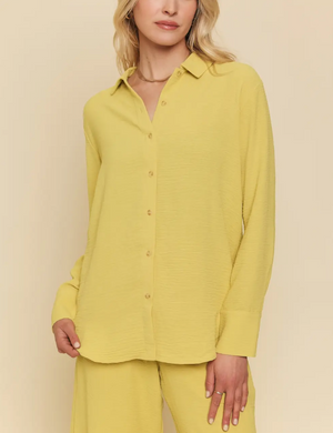 Gwyneth Textured Button Up - Empire Yellow