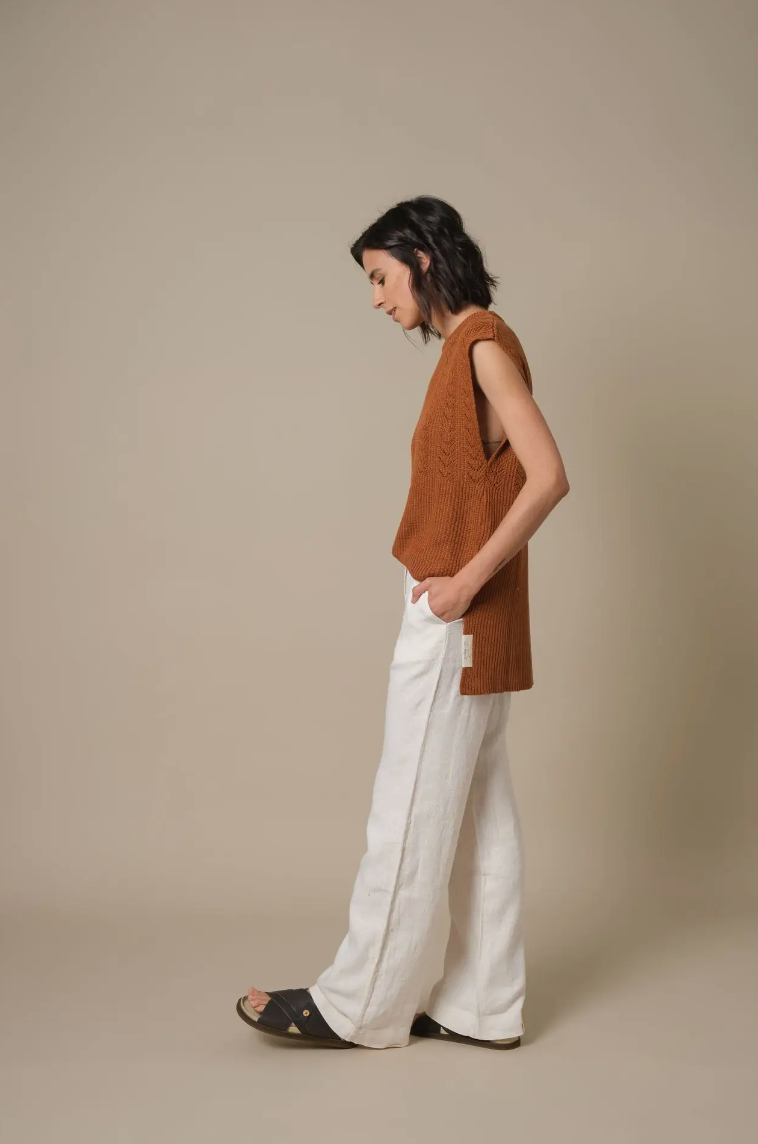 Helena Knit Vest - Terracota