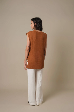 Helena Knit Vest - Terracota