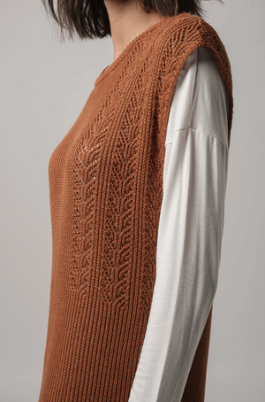 Helena Knit Vest - Terracota