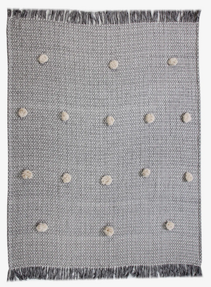Puffed Up Throw Blanket - Gray