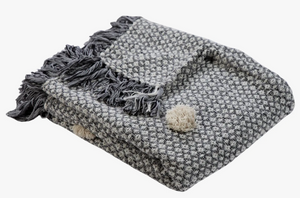 Puffed Up Throw Blanket - Gray