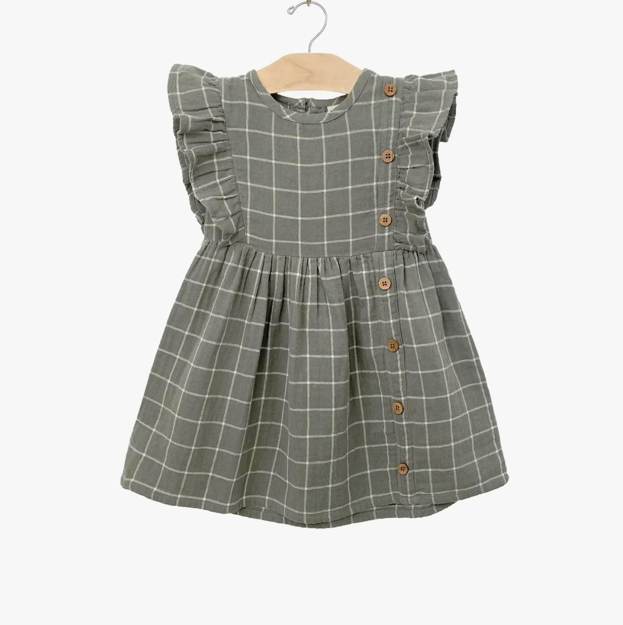 Windowpane Dress - Sage