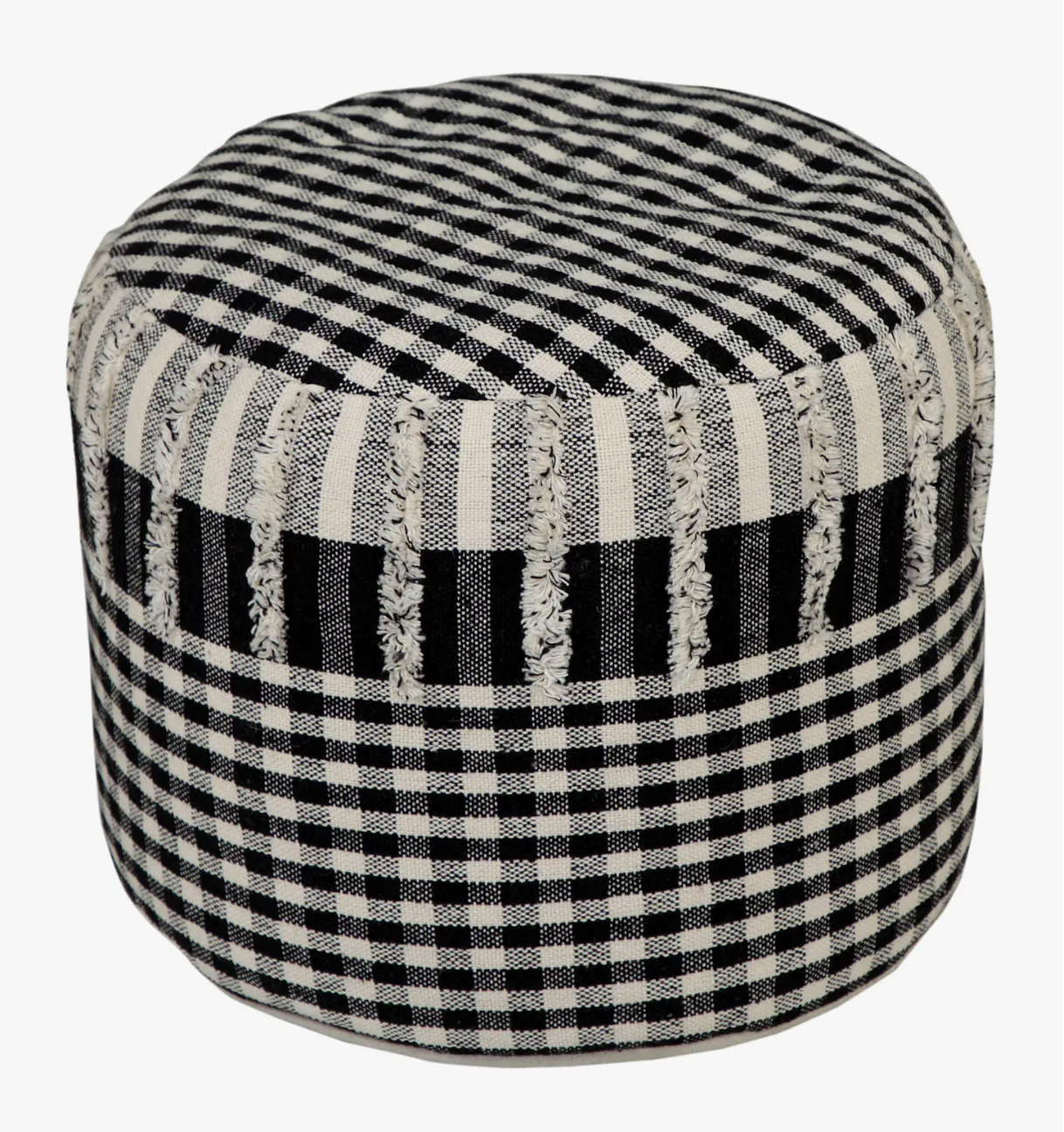 Checkered Gingham Pouf