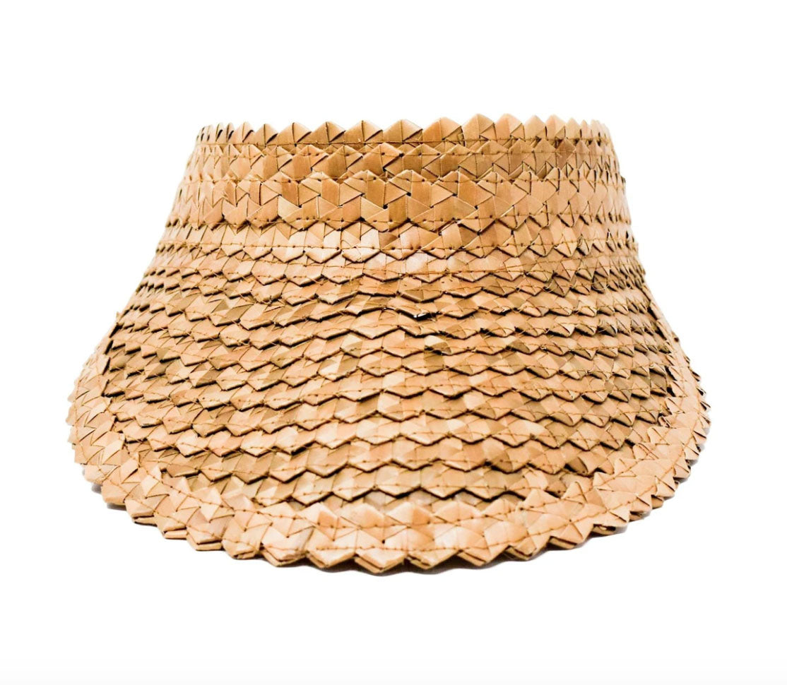 Children's Straw Visor- Caramel