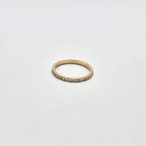 Gold Pavé Stacking Ring - Size 7