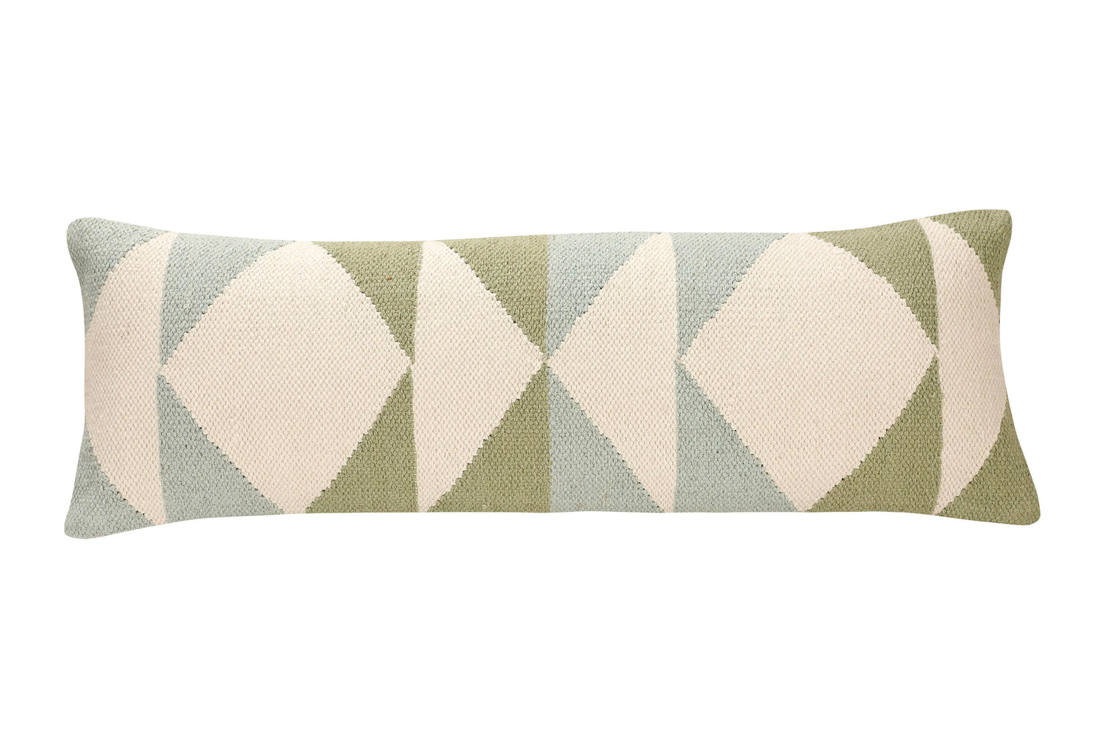 Sage Diamond Lumbar Pillow- 12x34in