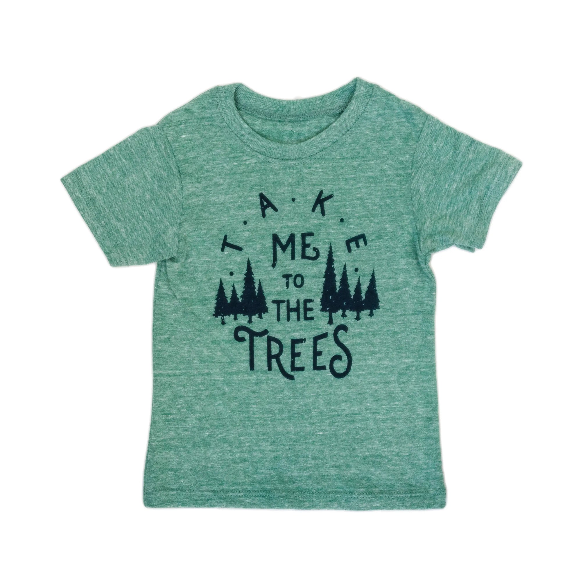 Kids Take me to the Trees Tee- Kelly Green
