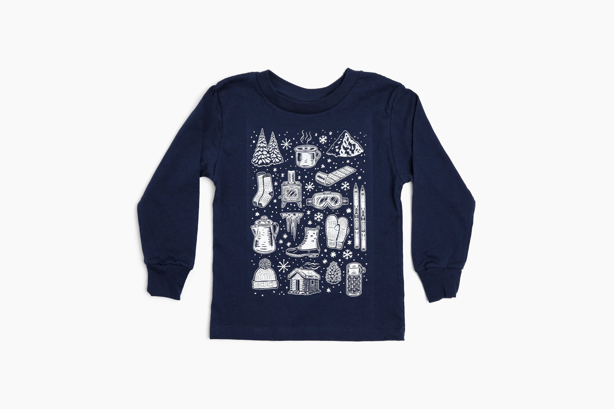 Kids Winter Time Long Sleeve- Navy