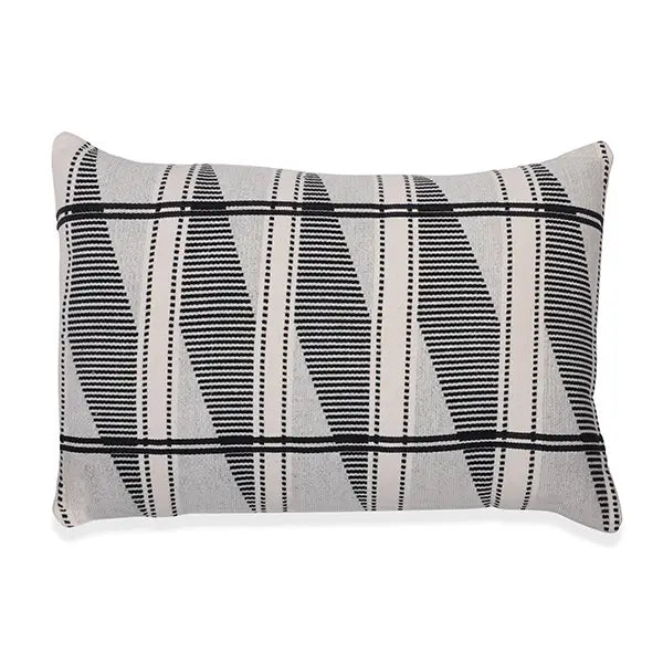 Kohima Handwoven Lumbar Throw Pillow - Black