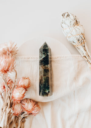 Labradorite Crystal Point (with bag)