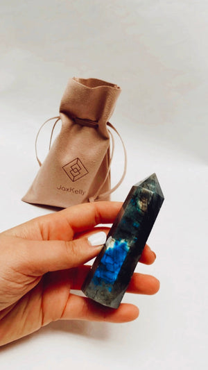 Labradorite Crystal Point (with bag)