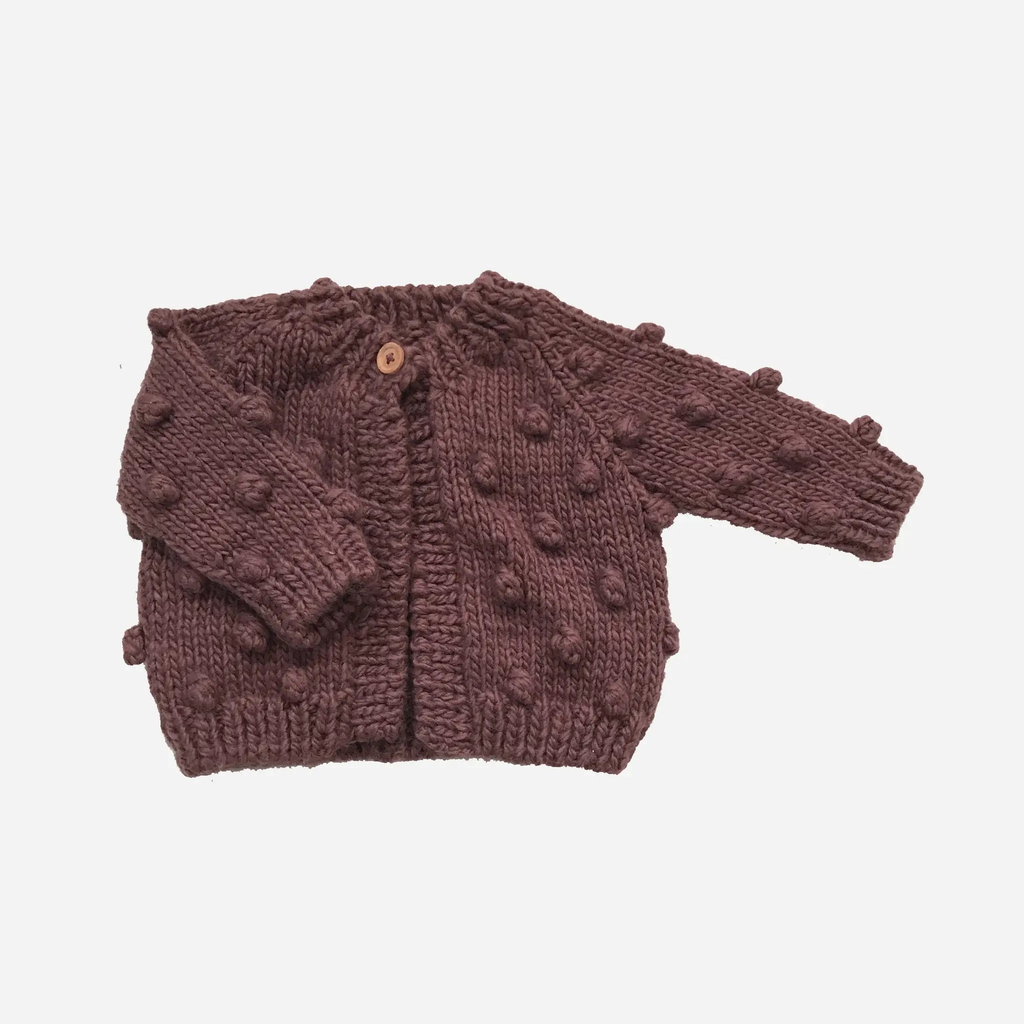 Popcorn Cardigan- Mauve