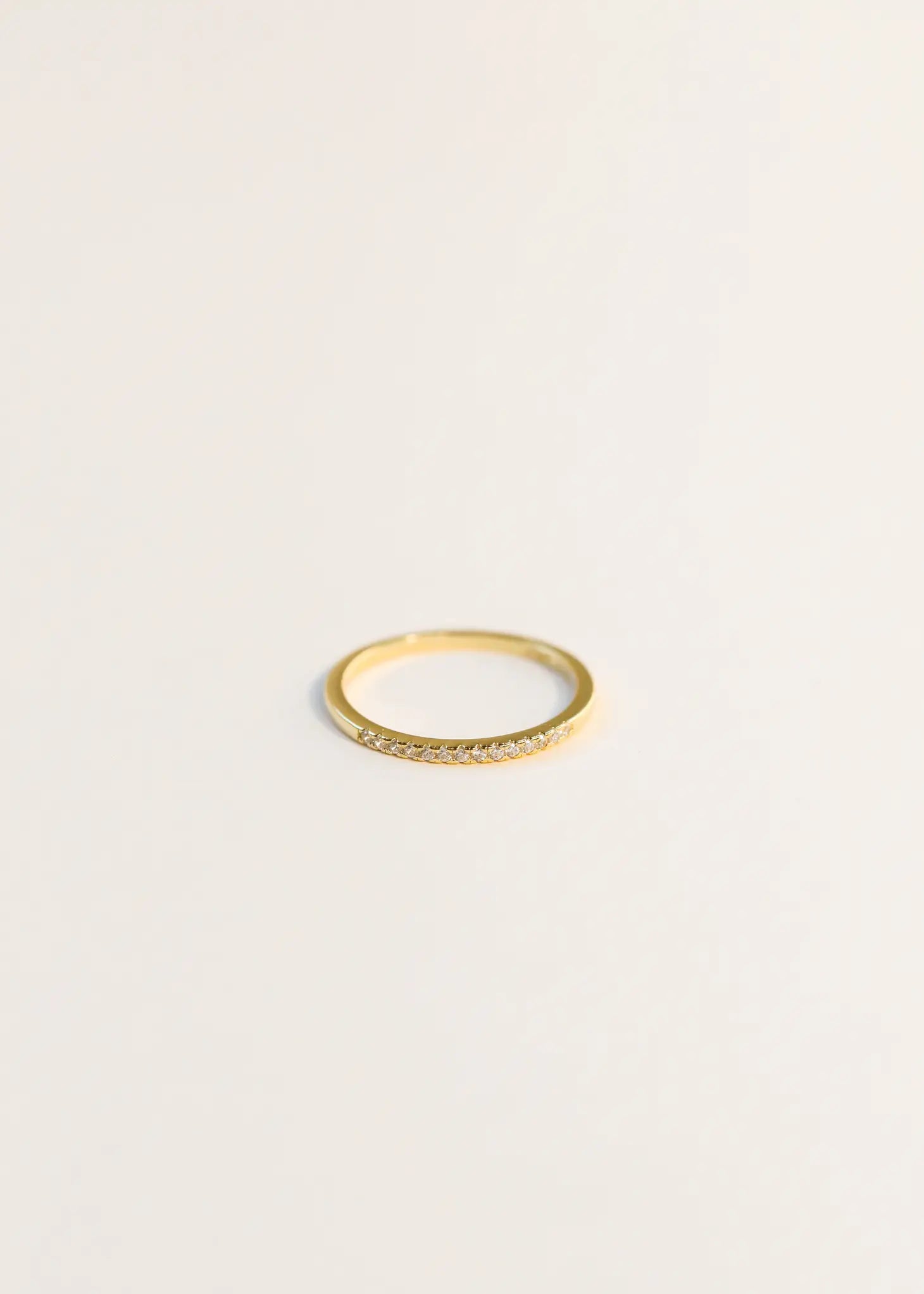 Half Pavé Ring