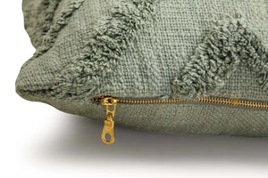 Snow Tufted XL Lumbar Pillow - Sage