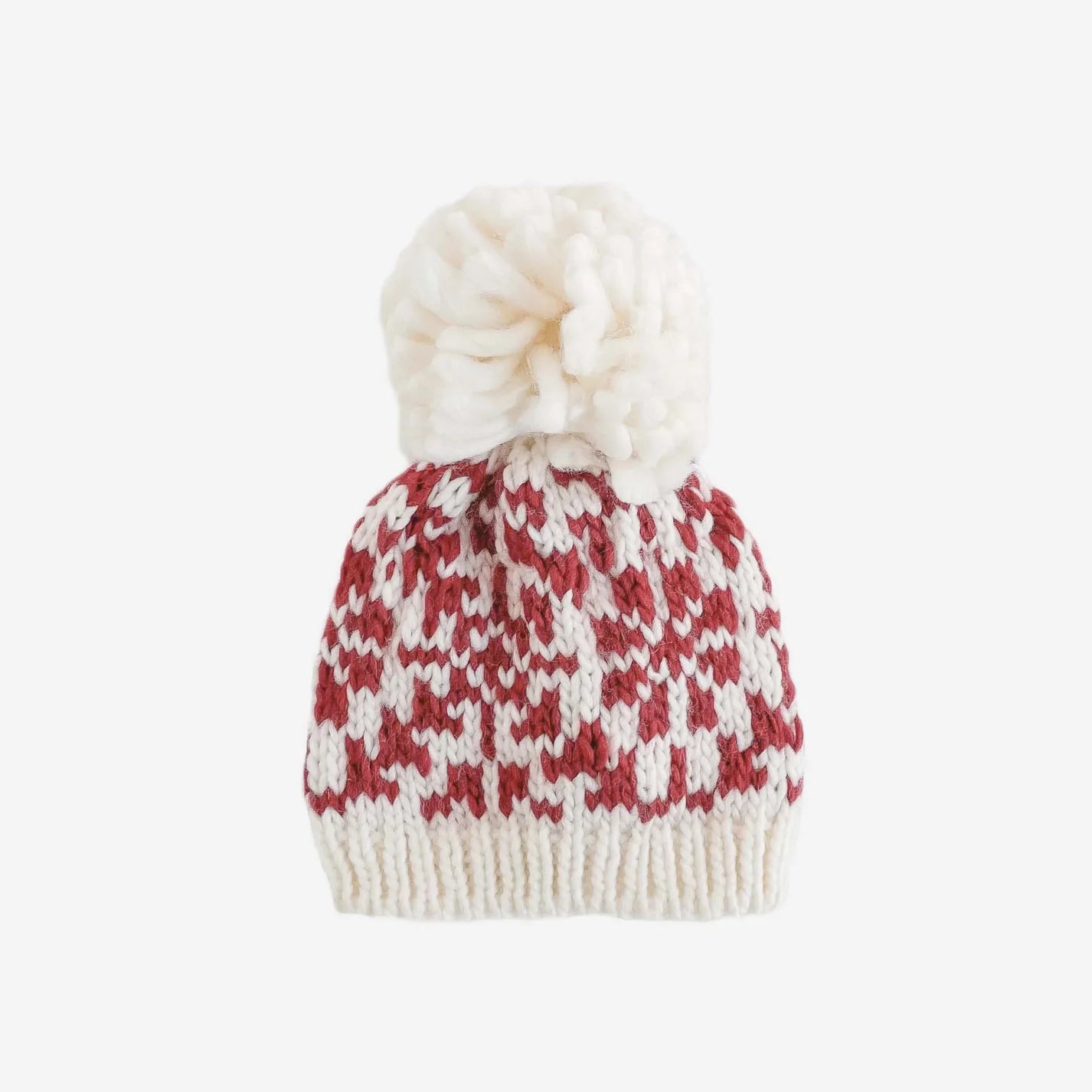 Snowfall Hat - Red and Cream