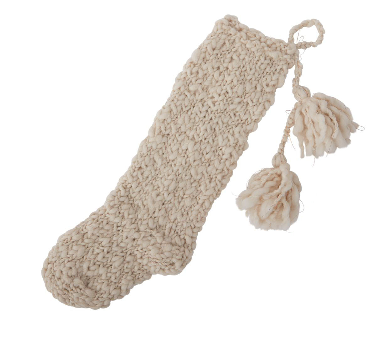 White Knit Stocking